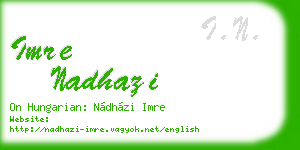 imre nadhazi business card